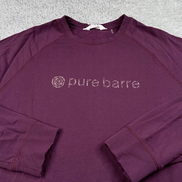 Pure Barre X TAVI Crew Neck Sweatshirt Pink Purple - Picture 3 of 9
